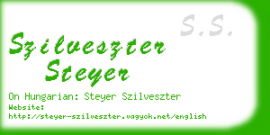 szilveszter steyer business card